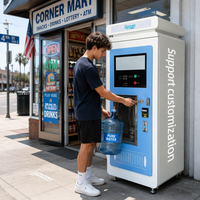 Distributeurs automatiques communautaires pour la vente d'eau pure. Distributeurs d'eau froide avec systèmes de purification par osmose inverse