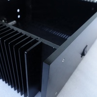 BRZHIFI — boîtier d'amplification Audio Hifi BZ4015, Design classique, noir, pour bricolage, châssis en Aluminium, avec Double radiateur