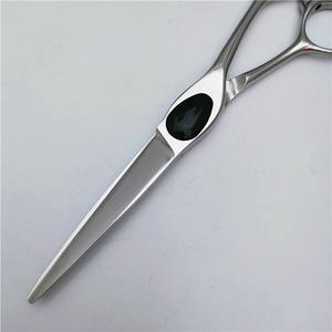 Ciseaux à cheveux professionnels en acier inoxydable 440C, lame droite, pointe acérée, manche long, pour usage en salon de beauté - Product Image 5