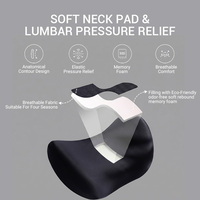 Coussin lombaire ergonomique pour voiture avec sangle réglable personnalisée OEM, en mousse à mémoire de forme, pour soulager les douleurs dorsales