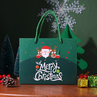 Coffret cadeau de serviettes de Noël avec motifs Père Noël, bonhomme de neige et sapin, 35x35cm, emballage compact pour cadeaux en gros