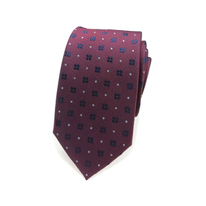 Cravate en polyester de haute qualité, couleur unie, à pois floraux, pour hommes, cravate classique tissée pour le travail et l'école - Product Image 2