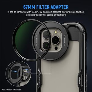 NEEWER PA044 Gen 2 Cage pour téléphone pour <span class=keywords><strong>iPhone</strong></span> 15 Pro Max, Rig vidéo à dégagement rapide avec adaptateur de filtre 67mm, <span class=keywords><strong>Stabilisateur</strong></span> Vlog en aluminium - Product Image 5