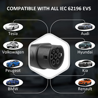Câble de charge pour véhicule électrique de type 2 à type 2 universel, 5 m/7 m, câble de charge EV enroulé pour station de recharge publique