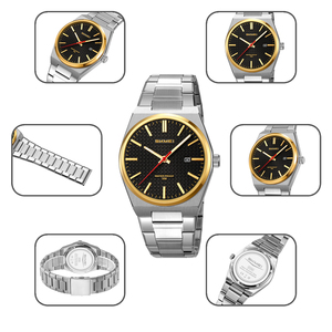 Men's round chronograph <b>watch</b> Luxury stainless steel wristwatch 30M waterproof quartz <b>watch</b> - Product Image 2