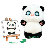 Porte-clés personnalisé en peluche super douce - Matériel en polyester, design brodé