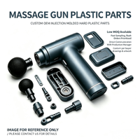 Pièces moulées par injection plastique OEM personnalisées |   Composants en plastique pour pistolet de massage sur mesure selon les dessins du client