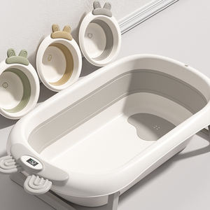 SUNNUO Nouvelle <span class=keywords><strong>Baignoire</strong></span> Pliante Multifonctionnelle en Plastique, OEM, Sûre et Antidérapante, <span class=keywords><strong>avec</strong></span> Affichage de la Température, pour Bébé Pouvant S'asseoir et Dormir - Product Image 2