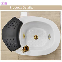 Bassin de pédicure simple en acrylique pour salon de beauté, bassin de massage pour pédicure, bain de pieds en céramique pour salon de manucure