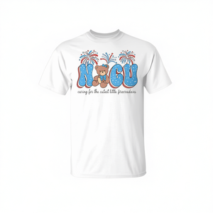 T-shirt Nicu 4th Of July a maniche corte, girocollo, unisex, per adulti, per attività promozionali, stampa serigrafica - Product Image 3