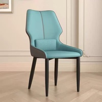 Chaises de salle à manger en cuir de luxe haut de gamme au design minimaliste pour villas, hôtels, salons de thé et salles de réunion