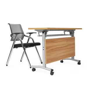 Meja berdiri kantor, meja sekolah murah, meja komputer lipat, meja kantor, dapat dilipat, kayu karton, Modern