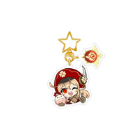 Version de dessin animé diversifiée unique de porte-clés acrylique à impression UV double face pendentif porte-clés en gros charme de personnage genshin