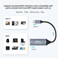 Tarjeta de Captura de Video 4K a USB Tipo-C - 1080P 60FPS de Aleación de Aluminio para Juegos, Transmisión en Vivo, OBS y Xbox, Gris