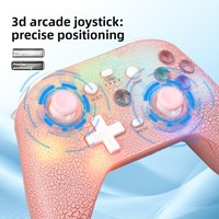 Manette de jeu sans fil RGB avec joystick 3D haute sensibilité et boutons programmables pour Switch pour PS4 Mando Manette