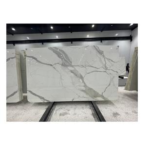 Prix de gros Dalles de marbre blanc Calacatta pour carrelage de sol, îlot de cuisine, plan de travail en marbre, panneau mural d'escalier - Product Image 6