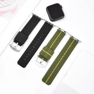 สายนาฬิกาข้อมือแบบกำหนดเองสำหรับ Apple Watch, สายนาฬิกาผ้าใบไนลอนยืดหยุ่นขนาด38/40/41/42/44/45/49มม. สำหรับ Apple iWatch Series <span class=keywords><strong>8</strong></span> - Product Image 5