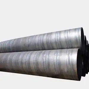 Tuyau d'acier soudé en spirale noir en acier soudé au carbone q235 de haute qualité tuyau soudé a500