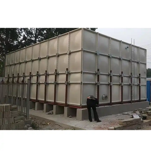 Tanque de almacenamiento de agua <span class=keywords><strong>cuadrado</strong></span> de plástico SMC/FRP/GRP anticorrosión para torre de refrigeración 200000 litros agua fría seccional a gran escala - Product Image 3