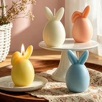 Vela Aromática de Cera de Soya en Forma de Huevo de Conejo de Pascua, Regalo de Vela Perfumada