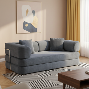 Canapé-lit Melard rétro en velours côtelé, pliable, amovible, lavable, compressé sous vide, pour <span class=keywords><strong>Lazyboy</strong></span>, avec éponge, idéal pour la location - Product Image 2