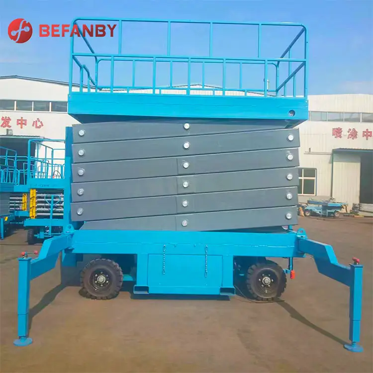 Outdoor aerial work 10m 12m 14m 18m movable hydraulic scissor lift