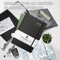 Carnet en cuir relié cousu sur mesure, multi-tailles A5/A6/A7/B5, pour promotion commerciale et cadeau