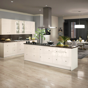 Set di Isole da Cucina dal Design Moderno e Regolabili con Lavello in Acrilico e Cestello Estraibile, Isole da Cucina di Lusso con Posti a Sedere - Product Image 1