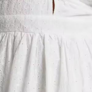 Nouvelle Robe Longue Décontractée Blanche en Coton et Lin pour Femme, Col en V, Dos Nu, Élégante, Personnalisable avec Logo, Collection Été 2025 - Product Image 5