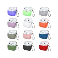 Étui de protection en silicone avec crochet pour Airpods pro 2, étui de protection en silicone pour écouteurs airpods 3