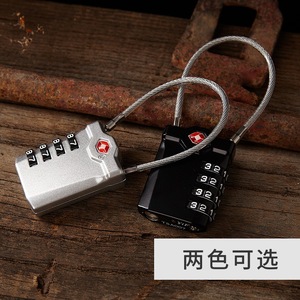 <b>TSA</b> Approved Zinc Alloy Combination Luggage <b>Lock</b> 32mm x 103mm With Wire Cable For Travel Security - Product Image 5