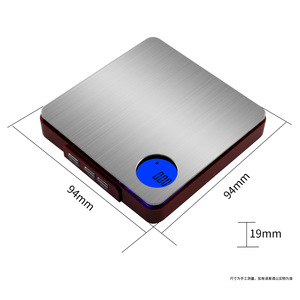 Electronic Scale T3 94x94x19mm Stainless Steel Digital Jewelry Scale With Blue Display For Precise Weighing - Product Image 1