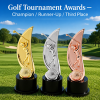 Trophées de golf en métal personnalisés - Gravure au laser de texte personnalisé pour les cérémonies de remise de prix et les cadeaux de reconnaissance des employés d'entreprise