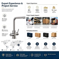 Robinet de cuisine 3 voies pour eau pure, eau froide et chaude, pivotant, pour évier de cuisine - Approvisionnement direct usine