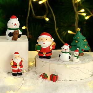 Top Rhyme Christmas Animal Figurines Resin Decorations 3.9in Indoor Desktop <b>Ornaments</b> For Living Room - Product Image 4