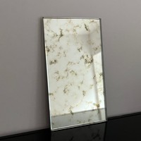 Meilleures mosaïques en verre cristal biseautées, adhésives, effet miroir antique, autocollants muraux, décoration artistique géométrique, forme diamant