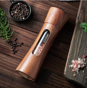 ชุดที่บดเกลือและพริกไทยไม้อะคาเซีย2ชิ้นชุดที่บดเกลือพริกไทยไม้8นิ้วทันสมัยพร้อมถาด - Product Image 2