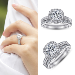 New Arrive Round Shaped Jewelry <b>Sets</b> 925 Sterling <b>Silver</b> White Gold Plated Women Jewelry <b>Set</b> - Product Image 5