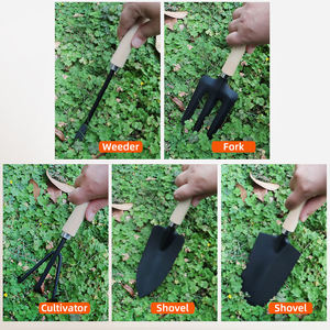 Ensemble d'outils à main <span class=keywords><strong>de</strong></span> jardinage <span class=keywords><strong>en</strong></span> acier au carbone 5 pièces outils <span class=keywords><strong>de</strong></span> <span class=keywords><strong>jardin</strong></span> kit d'outils <span class=keywords><strong>de</strong></span> <span class=keywords><strong>jardin</strong></span> à poignée <span class=keywords><strong>en</strong></span> <span class=keywords><strong>bois</strong></span> <span class=keywords><strong>de</strong></span> haute qualité - Product Image 5