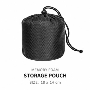 หมอนรองคอเมมโมรี่โฟมสีเทา รูปตัวยู พร้อมซิปเก็บของ - Product Image 4
