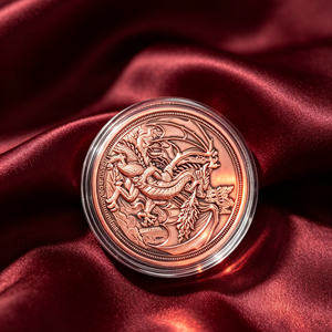 Barra de cobre de 1 onza con alto relieve para regalo - Product Image 5