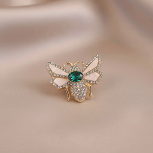 เข็มกลัดรูปผึ้งน้อยสไตล์เรโทรประดับมุกเทียม ดีไซน์เรียบง่ายทันสมัยสำหรับผู้หญิง - Product Image 1