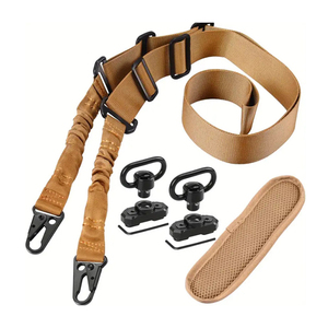 <span class=keywords><strong>Eslinga</strong></span> Táctica <span class=keywords><strong>de</strong></span> Nailon <span class=keywords><strong>de</strong></span> Dos Puntos, Ajustable y Duradera, con Ganchos Metálicos Dobles para Entrenamiento al Aire Libre y Caza - Product Image 4