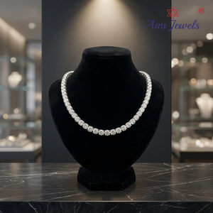 Elegante Collar de Cadena de Diamantes de Platino para Mujer, Joyería de Lujo Brillante de 69 CT, para Bodas y Fiestas, Regalo Moderno y Elegante - Product Image 1