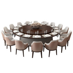 Ensemble de <span class=keywords><strong>table</strong></span> à manger électrique en bois de luxe pour hôtel, 12/<span class=keywords><strong>20</strong></span> <span class=keywords><strong>personnes</strong></span>, salle privée de club, banquet, 3m, restaurant chinois moderne, grand marbre - Product Image 5