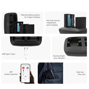 ใหม่ที่ชาร์จแบตเตอรี่ในอากาศ LP2แบบผสมผสาน-ช่องคู่แอปเชื่อมต่อใช้ได้กับแบตเตอรี่3ชนิดสำหรับ Canon อุปกรณ์วิดีโอดิจิตอล DIY - Product Image 4