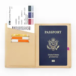 wholesale high quality waterproof passport cover genuine leather travel passport holder