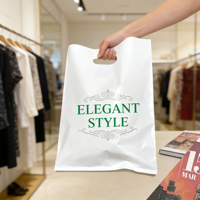 Sacs de remerciement pour les commerçants : sacs en plastique avec poignées pour magasins, boutiques, vêtements, cadeaux d'affaires