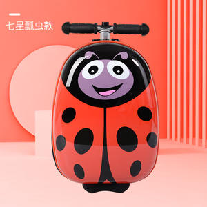 Maleta Escolar con Ruedas para Niñas Romar, Patineta, Scooter, ABS Impermeable, Diseño de Dibujos Animados - Product Image 3