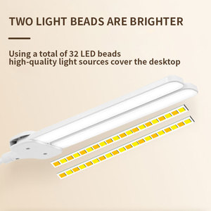 Joystar bán Hot Battery Powered cilp-on Đèn bàn gói tùy chỉnh thiết kế vô cấp mờ 32 Đèn LED bảng đèn với <span class=keywords><strong>USB</strong></span> - Product Image 2